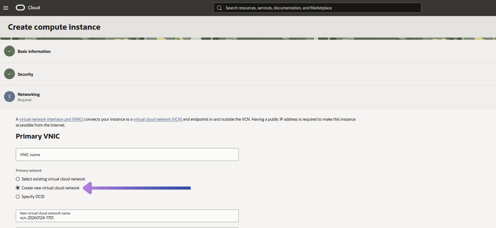 Network configuration